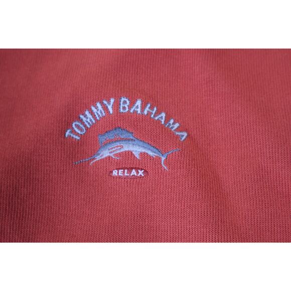 Tommy Bahama Sweater Mens 2XL Red Quarter Zip Pullover Relax Marlin Embroidered - Picture 5 of 9